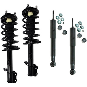 uDTA 70032 Full Set 2 Front Complete Struts with Springs and Mounts + 2 Rear Shocks 4-pc Set Compatible with 2001-2006 Mazda Tribute